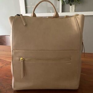 Fawn Design Tan Cream Baby Bag with Modern Style